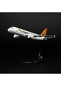 Mô Hình Máy Bay Trưng Bày Airbus A320 Tiger Airlines Everfly (Trắng Cam)