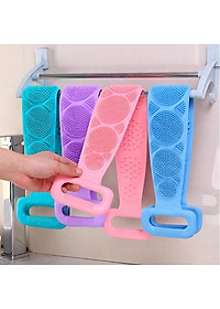 Bộ 3 Dây Tắm Massage Chà Lưng 2 Mặt Cho Gia Đình GROFA - Màu sắc ngẫu nhiên