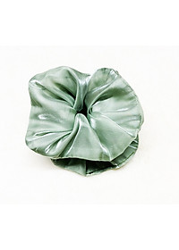 Cột tóc xanh ngọc bích  ánh kim - cột tóc cánh bèo lớn  nổi bật - cột tóc srunchies mẫu mới