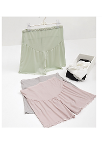 Quần Đùi Bầu Mặc Nhà Mùa Hè Azuno A10 Chất Liệu Lụa Ren Siêu Mát Có Đáp Và Chun Chỉnh Bụng Co Giãn Thoải Mái