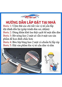 Ốp chống trầy cốp Mazda CX5 thép không gỉ vân titan bảo vệ xe chống va đập