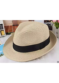 NÓN CÓI RỘNG VÀNH NAM FEDORA MÀU KEM - DN19CBN0730