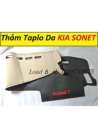 Thảm Taplo Da Xe KIA SONET 2022-23 Mẫu Da Vân Carbon Cao Cấp