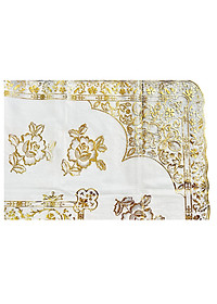 Khăn trải bàn PAULEE WLG-751 hoa văn nhũ vàng (152cm x 228cm)