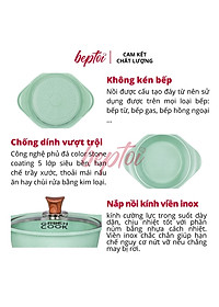 Nồi (quánh) đúc đáy từ Green Cook, nồi chống dính bếp từ men đá xanh ngọc Green Cook GCS05-IH công nghệ Hàn Quốc