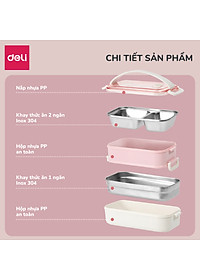 Hộp Cơm giữ nhiệt inox 304, hộp cơm văn phòng tiện dụng an toàn có thể sử dụng cho lò vi sóng
