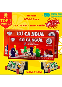 Cỡ Đại 38x38Cm - Bộ cờ cá ngựa nam châm dododios - Bộ cờ cá ngựa cao cấp kích thước 38x38cm - Hàng chính hãng