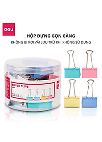 Kẹp Bướm Màu 51Mm Deli - 12 Cái/ Hộp - E8551A
