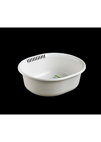 Thau nhựa trắng đựng đồ, rửa rau củ 5,3L - Hàng nội địa Nhật