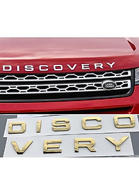 Tem dán trang trí xe ô tô ,tem dán chữ DISCOVERY  màu vàng,bạc, đen