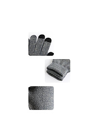 Găng tay len cảm ứng vân tay dùng điện thoại chống trơn trượt thích hợp nam và nữ dày ấm