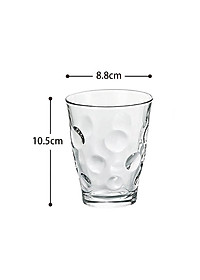 Bộ 04 cốc thủy tinh cao cấp chịu nhiệt họa tiết tròn mang lại vẻ trang nhã, sang trọng - nội địa Nhật Bản 