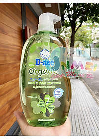 Dung Dịch Tắm Gội Toàn Thân Cho Bé Dưới 3 Tuổi D-nee - Chai 800ml (Xanh Lá)