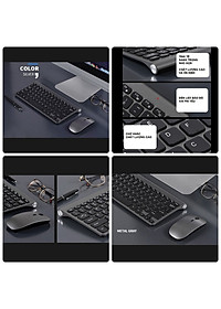 Bộ Bàn phím không dây mini K908 - đa kết nối bluetooth 5.0 + Usb wireless 2.4G cho máy tính laptop điện thoại