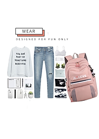 Balo nữ sinh đi học không thấm nước cao cấp phong cách hàn quốc 15.6"