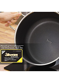 [Hàng chính hãng] Nồi nông inox iMat Blackcube 22cm, Cao 9.8cm, Thể tích 3.2l, Phủ chống dính Daikin-Nhật Bản thế hệ mới