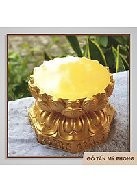 Đế đài sen để tượng Phật | Đôn gỗ hoa sen | Tháp tỏi bằng gỗ tự nhiên nguyên khối