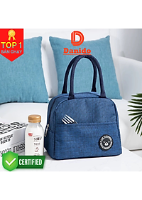 Túi giữ nhiệt đựng hộp cơm 2 ngăn cao cấp - Túi giữ nhiệt đựng cặp lồng cơm chống thấm nước chính hãng D Danido
