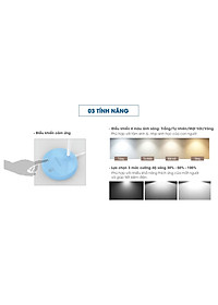 Đèn bàn bảo vệ thị lực Rạng Đông 3 cấp 4 màu ánh sáng, công nghệ LED Sunlike, điều khiển cảm ứng (RD-RL-38.PLUS 6W)