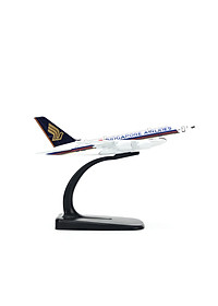 Mô Hình Máy Bay Trưng Bày Airbus A380 Singapore Airlines Everfly (Trắng Xanh Đậm)