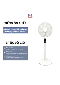 Quạt đứng điện tử có điều khiễn từ xa, hẹn giờ Mitomo FCE-60AEV, công suất 60W, động cơ dây đồng - Bảo hành 2 năm hàng chính hãng