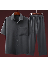 Bộ mặc nhà nam trung niên cho bố, đồ bộ quần áo người già