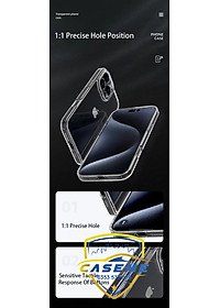 Ốp lưng cho iPhone 16 Pro Max, iPhone 16 Pro, iPhone 16 Plus, iPhone 16 hiệu LIKGUS trong suốt bảo vệ camera, chống ố, chống sốc cao cấp - Hàng chính hãng.