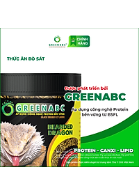 Thức ăn bò sát Rồng Úc GREENABC - Bearded Dragon – Hàm lượng protein 44.9% giúp tăng trưởng nhanh, lên màu đẹp, phát triển toàn diện – Hộp 68g