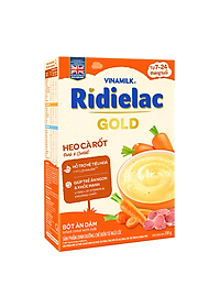 COMBO 2 hộp BỘT ĂN DẶM RIDIELAC 
GOLD HEO CÀ RỐT - HỘP GIẤY 200G