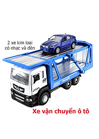 Đồ chơi mô hình xe cứu hộ vận chuyển ô tô KAVY No.8809 gồm 2 xe có nhạc và đèn