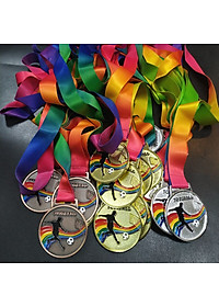 Huy chương bóng đá dây 7 màu Sportslink