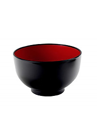 Bát nhựa tròn - Màu đen - Nội địa Nhật Bản