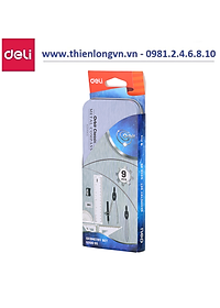 Bộ dụng cụ học sinh hộp sắt 9 món Deli 30695