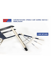 Ghế xếp thư giãn, Khung sắt cao cấp, Ghế xếp nằm ngủ trưa gấp gọn tiện lợi New Beginning