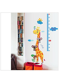 Decal dán tường Thước đo chiều cao Hươu cao cổ AmyShop DTD018 (140x90cm)