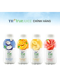 Thùng 24 chai combo mix sữa dâu, cam, chuối, việt quất tự nhiên TH True Juice Milk 300ml (300ml x 24 chai)