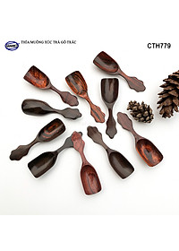 Muỗng xúc trà gỗ trắc/cẩm siêu sạch (HAHANCO) Dụng cụ hữu dụng khi thưởng trà - CTH779