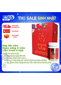 Viên uống Đẹp Da (BeautySAM) - Da sáng bóng, nhẵn mịn, hồng hào từ bên trong một cách tự nhiên, nâng cao thể trạng, thải độc và thanh lọc cơ thể, Cải thiện nội tiết tố nữ
