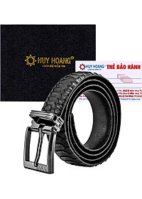 Thắt Lưng Nam Da Trăn VIP Đầu Kim Huy Hoàng HT4327 - Đen