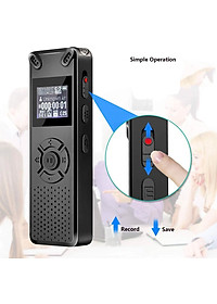 ROGTZ - Máy Ghi Âm Chuyên Nghiệp V91 Chip Xử Lý ATJ21275 Bộ nhớ 8Gb Loa ngoài Mic Thu Âm Kép Định dạng Nhiều chế độ ghi âm Ghi MP3/Wav Hỗ trợ Thẻ Nhớ Ngoài Màn hình LCD Pin 410mAh Thời gian Ghi 581 Giờ Mật Khẩu Bảo Vệ Hỗ trợ Đa Ngôn Ngữ - Hàng Chính Hãng