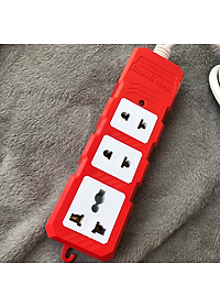 Ổ Cắm Công Suất Lớn Điện Quang ĐQ ESKHP 3RW 2m ( 3 Lỗ, Màu Đỏ Trắng, Dây 2m)