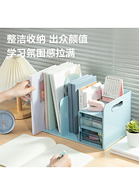Kệ Giá Sách Kèm Ngăn Kéo Trong Suốt Đa Năng Deli - Sắp Xếp Góc Làm Việc Học Tập Học Sinh Văn Phòng Lưu Trữ Tài Liệu Sách Vở - PK110