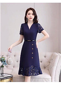 Đầm ôm body đuôi cá phối ren duyên dáng size từ 40-71kg