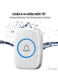 Chuông Cửa Không Dây Thông Minh Teement TM01 , Chống Nước Khoảng Cách Sử Dụng Trong 300M - Hàng Chính Hãng