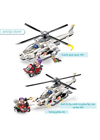 Đồ chơi lắp ráp mô hình máy bay trực thăng công kích QMAN 3211