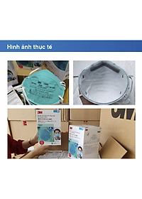 Khẩu trang phòng dịch N95 3M 1860 chuyên dùng chống giọt bắn, máu, vi khuẩn- Khẩu trang 3M đạt tiêu chuẩn N95 và FDA chính hãng