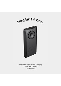 Pin Dự Phòng Mazer MagAir14 DUO Ma.gS.afe 15W + sạc được cho Apple Watch (10.000mAh) - hàng chính hãng