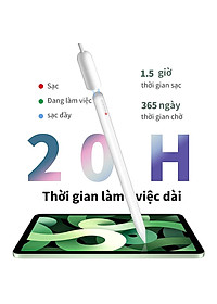 [HÀNG CHÍNH HÃNG GOOJODOQ] CD3240 - Bút Cảm Ứng GD12 Cho IPad Với Tính Năng Chống Tì Tay - Sạc Không Dây Dành Cho "Ipad Air 3 2019 Pro 11 Pro 12.9 Ipad mini 5 Ipad 10.2 iPad 2018 & 2019 & 2020 Không phù hợp với iPad 2017 2016 2015"