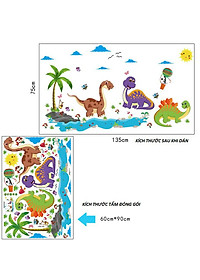 Decal dán tường vườn thú của bé - combo 2 bộ AmyShop