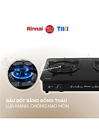 Bếp gas dương Rinnai RV-715Slim-SCH(VP) mặt bếp kính SCHOTT và kiềng bếp men - Hàng chính hãng.